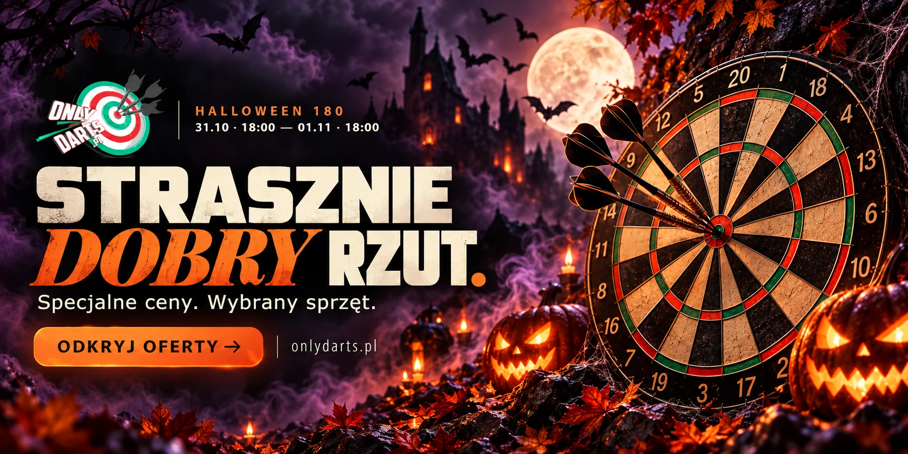Halloween 180 — specjalne ceny od 31 października 18:00 do 1 listopada 18:00