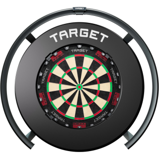 Zestaw do darta Target: tarcza Tor EVO + opona czarna + oświetlenie Corona Vision 2