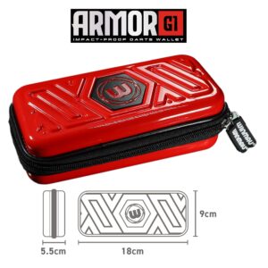 Etui Winmau Armor G1 czerwone 8347 wymiary