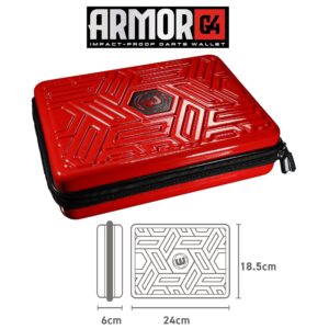 Etui Winmau Armor G4 czerwone 8348 wymiary