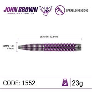Šípky Winmau John Brown Signature 1552 23g barrel