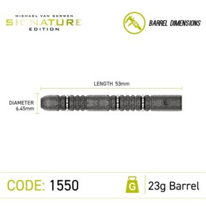 Lotki rzutki Winmau MVG Signature 1550 23g barrel