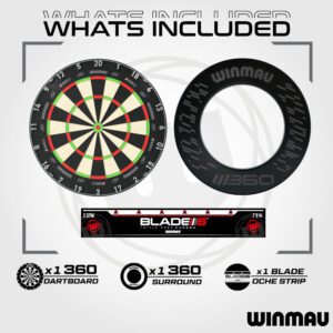 Zestaw do darta Winmau Blade 360 bundle 5345 tarcza opona
