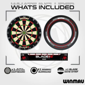 Zestaw do darta Winmau Blade 6 bundle 5353 tarcza opona