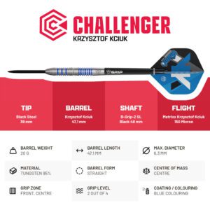 Šipky BEAZD Krzysztof Kciuk 20g steel 14267 barrel